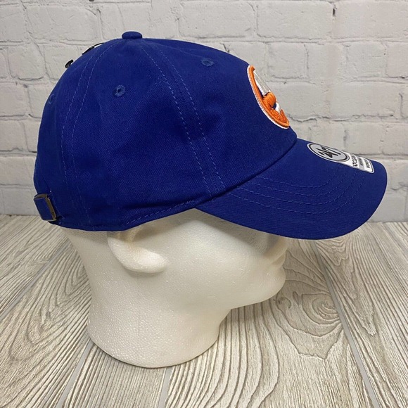 47 Brand NY New York Islanders Logo Womens Hat Adj Strapback Blue Clean Up New - Picture 7 of 10